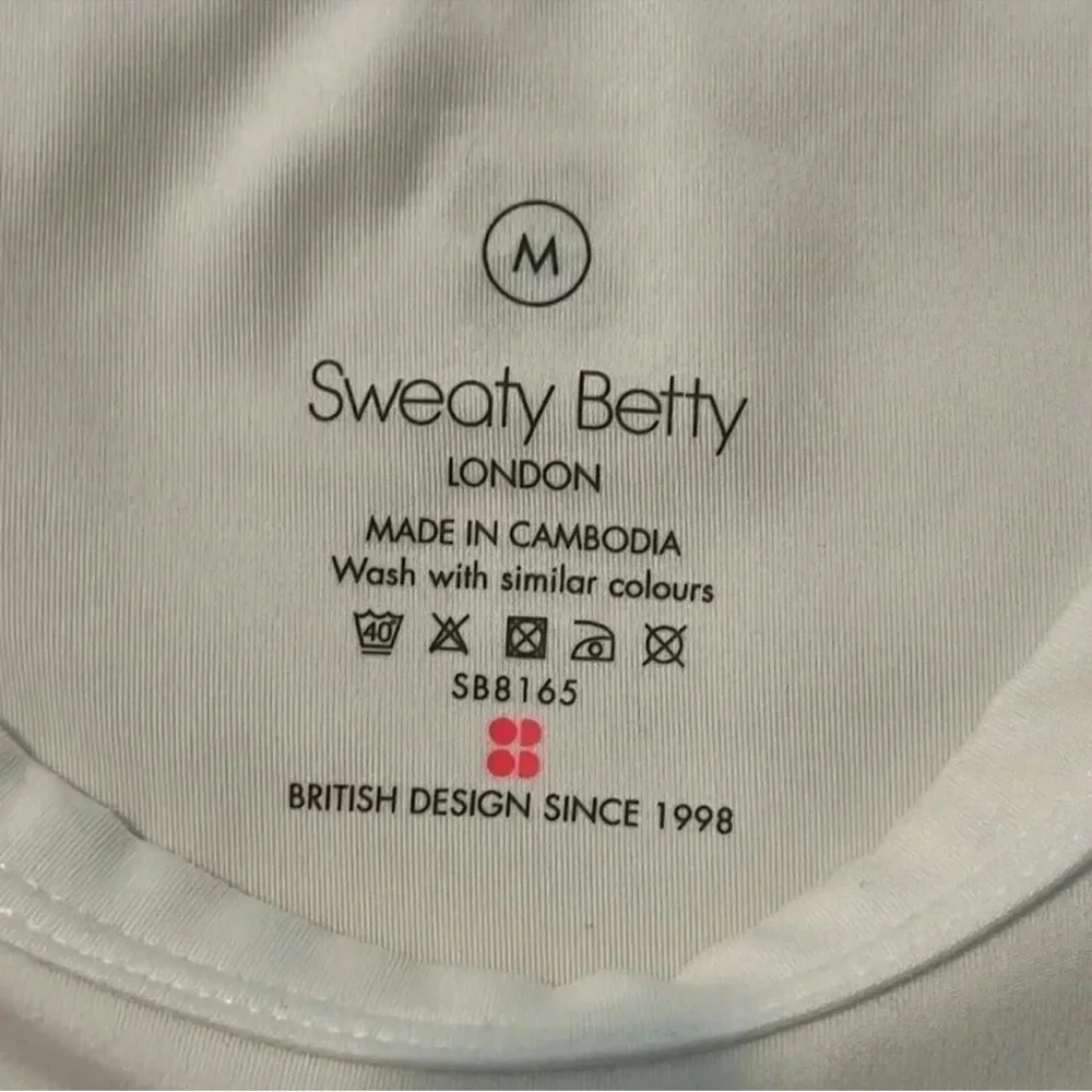SWEATY BETTY (22) White Sleeveless Women's Top Women’s Size Medium - Picture 3 of 4